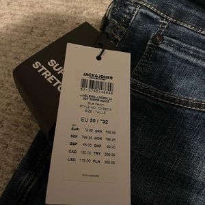 Brand new not worn denim Jack and Jones jeans